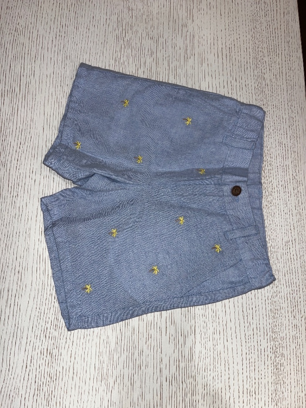 Janie and Jack Blue Palm Tree Shorts – Size 4